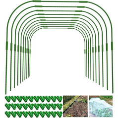 10 x Augu tuneļi, 82 x 82 cm, dārza tuneļu arkas, Polytunnel arkas paaugstinātai dobei, nerūsējošas, izturīgas, bez seguma, aukstā rāmja, paaugstinātas dobes, dārzeņu dobes, izturīgas, izturīgas un nerūsējošas.