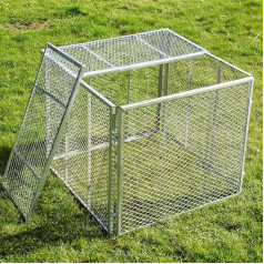 Metāla kompostētājs ar vāku Metāla kompostētājs 80 x 80 x 70 cm Dārza komposta konteiners ar vāku