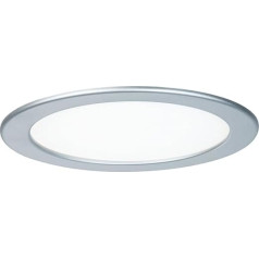 Paulmann 92072 apaļš griestu 4000 K neitrāli balts LED panelis hroms matēts IP44 noturīgs pret šļakatām, ieskaitot spuldzīti padziļinājumā plastmasas 18 W gaisma