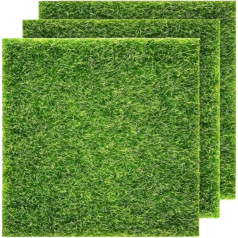 ZKSXOA Mākslīgā zāle paklājs, Mākslīgā zāle Miniature Moss, Mākslīgā zāle paklājs, Mākslīgā Moss apdare, 3 gabali iekštelpu un āra lietošanai, Micro Landscape Miniature Garden Decoration, Patio,