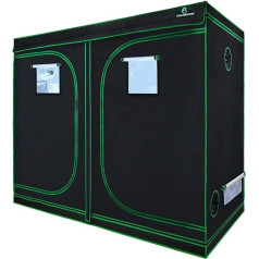 GA Grow Tents 240 x 120 x 200 cm (4 x 2) Grow Tents Reflective Mylar Hydroponic Greenhouse Tent Waterproof Floor Tray for Indoor Plant Growing