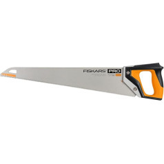 Fiskars Pro rokas zāģis kokam, laminātam un PVC, asmens garums: 55 cm, 7 TPI PowerTooth, melns/apelsīnu, 1062916