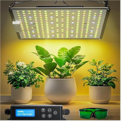 Augšanas lampa 600 W augu lampa LED pilna spektra MUMUQ 256 LED gaismas diodes Dimmable pilna spektra augu gaisma telpaugiem Augu audzēšanas gaisma teltij 60 x 60 cm