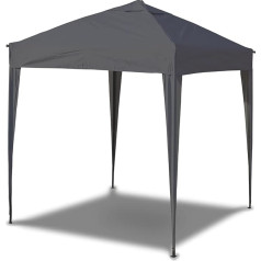 SANHENG Pop Up lapene Heavy Duty ūdensizturīga dārza 3x3m visu laika apstākļu lapene ar tērauda rāmja ceļojuma somu un 4 kāju svara maisiem (pelēka)