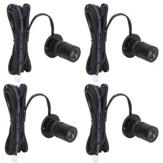 4 Pack Dimmable Mini Prožektori, USB powered Mākslīgā gaisma, regulējams Mini LED Accent Lights, skapja prožektori, 5V priekšnama vitrīnām, juvelierizstrādājumu skapjiem, ieejas kanāliem