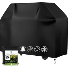 Weatherproof Oxford BBQ Grill Cover Gāzes grila vāks Ūdensizturīgs pret vēju, izturīgs pret UV starojumu un plīsumiem, piemērots Weber Enders Char Broil sērijai (145 x 61 x 117 cm)