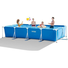 Intex 3m x 2m taisnstūra formas metāla rāmja peldbaseins Paddling Pool