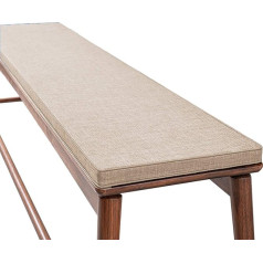 ZINN Soft Foam Bench Cushion,3cm biezs Kithchen Bench Pad Mat,Garden Swing Bench Seat Pad,Deck Chair Mat for Indoor Outdoor,Removable Cover-100x35cm-Beige