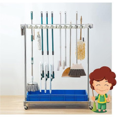 Kommerzieller Reinigungswagen mit beweglichen Universalrädern für Mops, Besen und Reinigungsmittel, ideal für Haus, Hotel, Büro und Restaurant