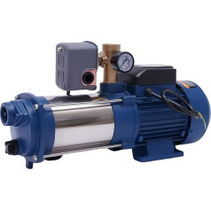 1800 W pastiprinātājs sūknis ar automātisko spiediena slēdzi Centrbēdzes sūknis 4 m³/H Dārza sūknis Maksimālais piegādes augstums 98 m Ūdens sūknis no nerūsējošā tērauda mājsaimniecības ūdens darbiem un apūdeņošanai