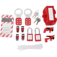 Lockout Tagout Kit, Electric Circuit Breaker Lockout Tagout Safety Padlock Loto Tag Hasps Set Electric Lock Out Tagout Kit for Industrial Flammable