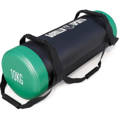 GORILLA SPORTS® Fitness Power Bag - 5/10/15/20/20/25/30 kg, neslīdošas rokturi, pildīta, mākslīgā āda - svaru maiss, smilšu maiss, Core Bag, smilšu maisi, smagumi treniņiem, treniņiem, Crossfit, sporta zāle