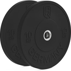 HQ Germany® Training Bumper Plates 50 mm Pair / Set 5-25 kg Studio Quality High Hardness Weight Plates Saskaņā ar IMF standartu