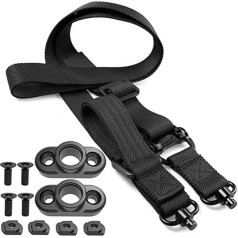 Ghzste QD Fasteners 2 punktu ātrās atbrīvošanas josta QD Rifle Belt ar QD jostas šarnīru ar QD siksnas grozāmo šarnīru Push Button Quick Release Strap stiprinājumu