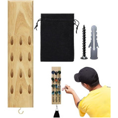Lpsdssre šautriņu sienas turētājs, sienas šautriņu statīvs, šautriņu glabāšanas displejs, koka šautriņu atmiņa, eleganta koka apdare 40,1 x 10,4 x 2 cm / 15,79 x 4,09 x 0,79 collas jebkuram šautriņu entuziastam