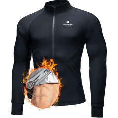 HOTSUIT sviedru kostīms Vīriešu treniņtērpi ar garām piedurknēm Sauna krekls treniņu Shapewear Sviedru jaka Top kompresijas krekls (S-5XL)