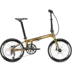 KABON Full Carbon saliekamais velosipēds, viegls 20 collu oglekļa šķiedras rāmja saliekamais velosipēds ar 11 ātrumu hidraulisko disku bremžu velosipēdu ar oglekļa riteņu komplektu Unisex pieaugušajiem