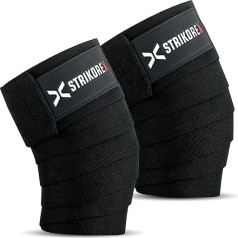 StrikoreX ceļa aproces smagumu celšanai (pāris) vīriešiem un sievietēm, ideāli piemērotas Cross Training un Leg Press, fitnesa aproces treniņiem, Powerlifting un fitnesam, pietupienos, elastīga ceļa siksna