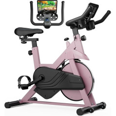 Superun iekštelpu trenažieru velosipēds ar regulējamu magnētisko pretestību, velosipēdu trenažieru velosipēds mājās ar LCD displeju un lietotni, fitnesa velosipēds 300 lbs svara ietilpība