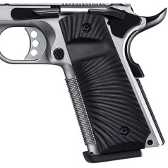 Guuun 1911 Pistoles rokturi pilna izmēra rokturi šaujamieroču rokturi G10 rokturi Ambi Safety Cut Big Scoop Sunburst tekstūra, melns