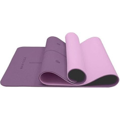 MAXYOGA Jogas plāksnes vingrošanas paklājiņš izgatavots no ekoloģiska materiāla TPE neslīdošs jogas paklājs ar biezumu 6 mm un izmēru 183 x 61 cm