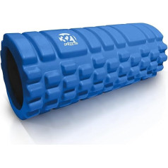 321 STRONG Foam Roller - vidēja blīvuma dziļo audu masāžas aparāts muskuļu masāžai un miofasciālo trigera punktu atbrīvošanai, ar 4K e-grāmatu - zils