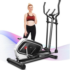 Profun Elliptical Fitness 16 līmeņu pretestības kontrole Electrónico, elektroniskā vadība, LCD displejs, App atbalsts, 16 mārciņas, maksimālā slodze 390 lbs