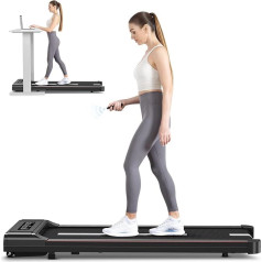 Dskeuzeew treadmill Walking Pad Undertable - treadmills skriešanas ierīce mājas elektriskajām mājas fitnesa iekārtām, melns + sarkans