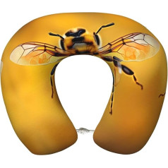 VANTUT Bee ceļojumu spilvens, kakla spilvens, viegls, ērts, galvas un kakla atbalsts, atmiņas putas, ideāla dāvana