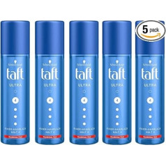TAFT 5 x Schwarzkopf 3 Laikapstākļu laka matu fiksācijai Ultra Hold Level 4, 200 ml (iepakojumā 5 gabali)