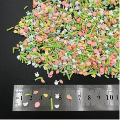 PrettyG 50g Pack Mix Discs Aksesuāri Polimēra mīksts māls DIY apdare sveķu nagu mākslas amatniecības MS05