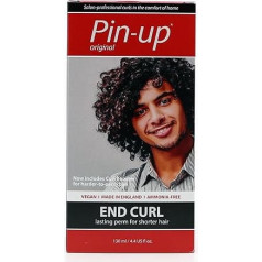 Pin Up End Curl At Home Perm Perm Kit, End Curl Perm Perm Kit mazām matu zonām, piemēram, matiņiem, matiņu galiņiem vai virskārtai, bagātināts ar proteīniem, mīkstiem un spīdīgiem matiem, 130ml