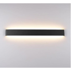 Klighten LED iekštelpu sienas apgaismojums, 30 W, 91 cm, 3000 lm, moderns sienas apgaismojums, augšup un lejup vērsts sienas apgaismojums guļamistabai, viesistabai, kāpnēm un gaitenim, silti balta 3000 K, melns