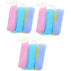 Angoily 15St Schäumender Seifenbeutel Seife Bubble Maker. Kleine Mesh- Taschen- Kordelzug Seifenschaumnetz. Reinigung Blasennetz Luftblasenbeutel Schutz PE-Netzwerk