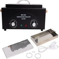 Sterilisator für Nagelwerkzeuge, Hochtemperatur-Metallreinigung, 2 l, Tattoo-Ausrüstung, Hochtemperatur, für Spa, Salon, Friseursalon, Friseursalon, Ohrringe, trockene Hitze, multifunktional, mit