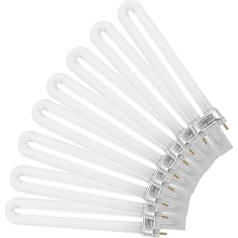 8 x nagu mašīnu lampa, nagu lampa, elektronu lampas, želejas polimerizācijas lampa, UV LED lampas caurule, gaismas cietināšana, UV lampa želejas nagiem, nagu gaismas rezerves stikls, balts, ar baltu pārklājumu