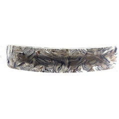 1 x patenta klips, taisnstūra formas, XL, 12,7 x 2,9 cm, ar zilu svītrainu dekoru, izgatavots Vācijā WeLoveBeads