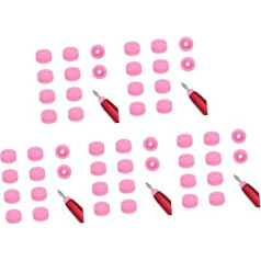 IWOWHERO 50 Stück Nagelkunst-staubschutz Wiederverwendbar Planke Polieren Kappen Gelnägel Staubschutz Für Nagelkunstwerkzeuge Maniküre-nailart-werkzeuge Nagelbohrer Bohren Rosa Kieselgel