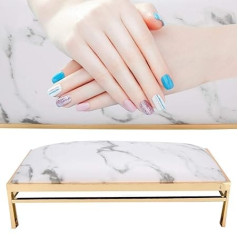 Manikīra roku spilvens Nail Art Professional nagu mākslas roku spilvens, manikīra roku atpūtas PU ādas manikīra roku balsta spilvens nagu mākslas salonam mājās (marmors)