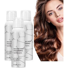 Halovida sausais šampūns, Halovida Instantly Fresh Volumising Hair Dry Shampoo, dabīgs sausais šampūns, sausais šampūns tumšiem matiem, atsvaidzinošs un nemazgājošs (3 gabali, 100 ml)