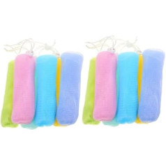Mikinona Putojošās ziepes Bag tīrīšanas sūkli ziepju tīklā Bag putojošs tīkls turētājs ziepju režģis Baby Sponge vannas sūklis burbuļu maisiņi Baby Soap PE tīkls Pack of 12