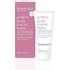 Šis Works Perfect Heels Rescue Balm 75ml - dabīgs pēdu krēms ar kokvilnas dadžu, citronu un lavandas ēteriskajām eļļām ieplaisājušiem papēžiem un sausai ādai