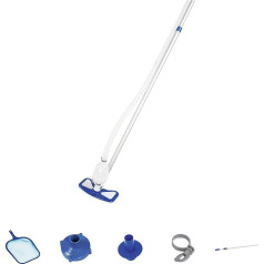Bestway Flowclear Pool Care Basic komplekts Aquaclean ar sūkņa darbināmu baseina putekļsūcēju un tīklu visiem standarta izmēru baseiniem