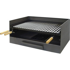 Imex EL ZORRO 71516 Galda grils ar restēm no nerūsējošā tērauda 72 x 40 x 33 cm pelēks
