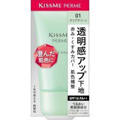 Kissme Ferme Tone-Up grima bāze N01 Clear Green - 27 g