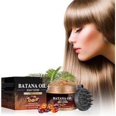 Batana Oil Scalp Scrub, 2-in-1 matu skrubis ar rozmarīnu un piparmētru sausai, niezošai, taukainai galvas ādai, barojoša matu kopšana ar galvas ādas masāžas birsti 150 g / 5 oz