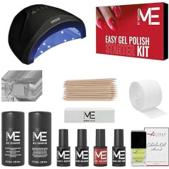 Mesaude Starter Me Easy Gel Polish + 24W LED Bridge - komplekts puspermanenta nagu laka 5ml, jauna formula + Alteax® Cuticle Oil Free ar aksesuāriem un instrukciju