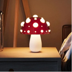 LOGT sēņu galda lampa LED bezvadu akumulatora sēņu lampa Touch Dimmable Nakts lampa Dekoratīvā sēņu galda lampa Warm White Bērnu istabas lampa Dekoratīvā nakts gaisma viesistabai Guļamistaba