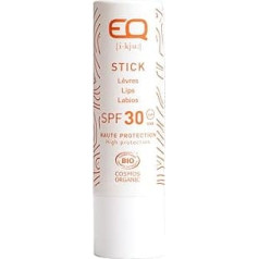 EQ HIGH SOLAR UVA/UVB AIZSARDZĪBA - ūdensizturīga, sertificēta ECOCERT®, ar marķējumu COSMEBIO®.