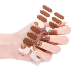 Halbgehärtete Gel Nagelaufkleber/LED Lampe Erforderlich 16 Gel Nagellack Wraps Modisches Gel Nagelkunstaufkleber Für Frauen